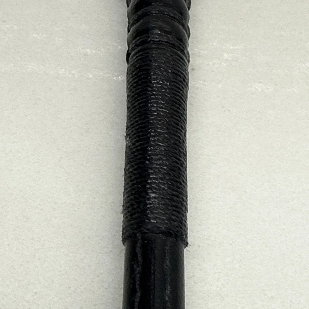 Vintage County Handmade Equestrian Black Leather Riding Crop Whip 20.5